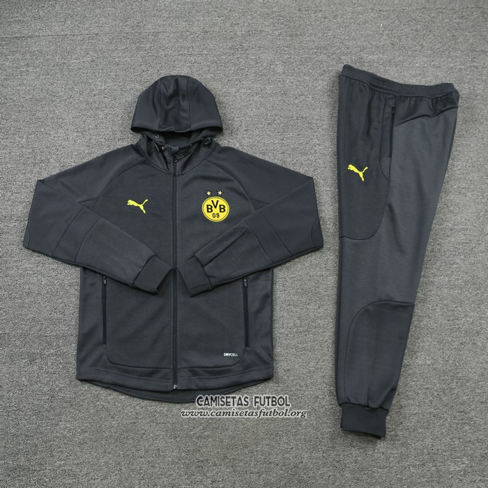 Chandal con Capucha del Borussia Dortmund 2021/2022 Gris